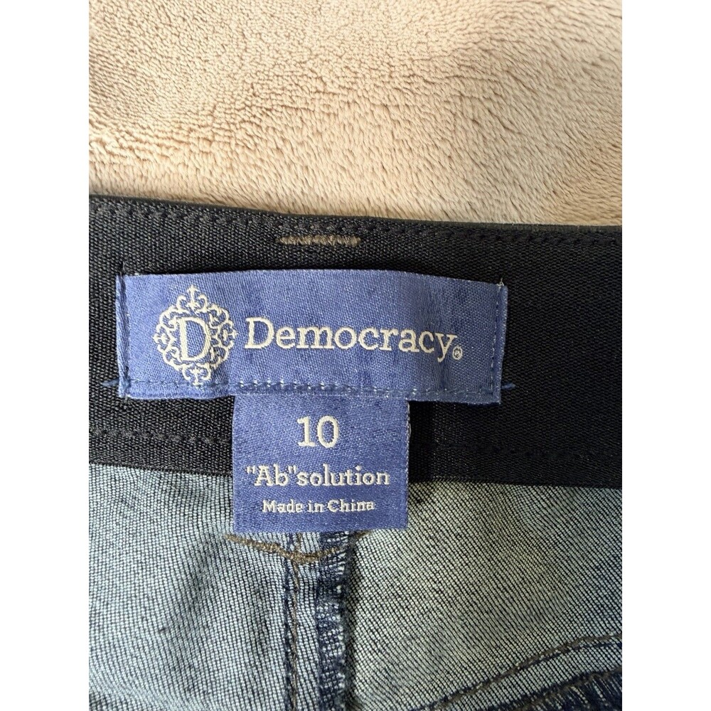 Democracy Jeans AB Solution Womens 10 Blue Dark Wash Skinny Leg High Rise - Picture 6 of 12